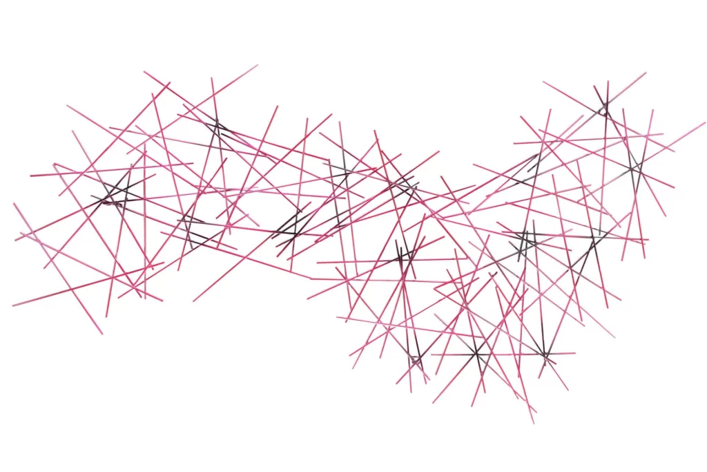 Metal wall art 'Crossing the Void'