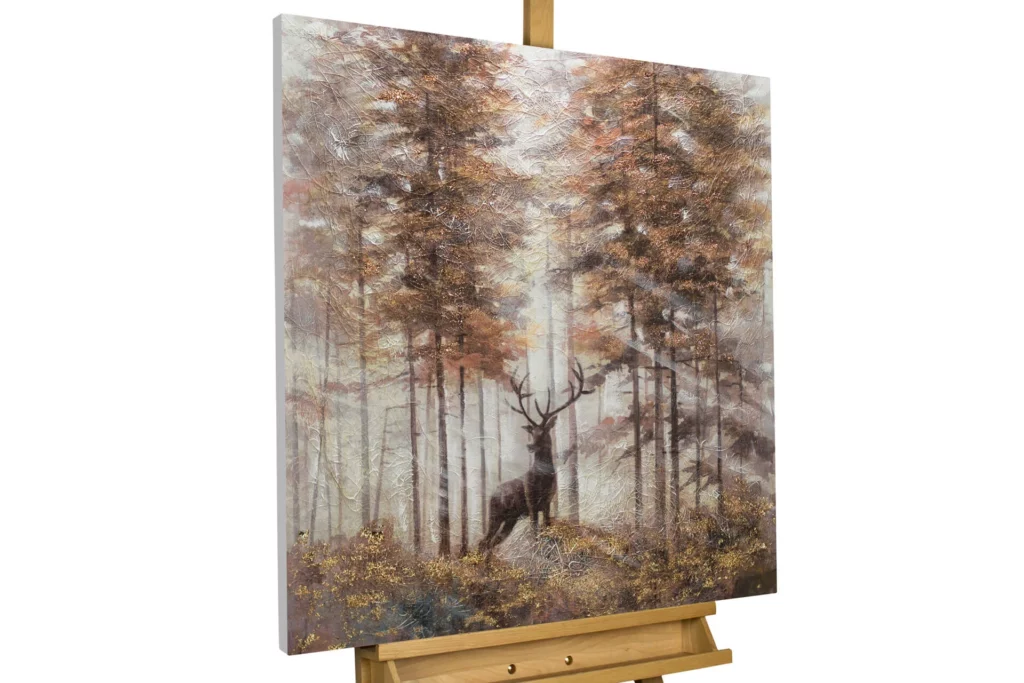 peintures acryliques roi du cerf