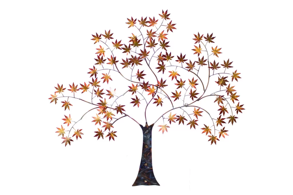 sculpture murale métallique arbre de vœux