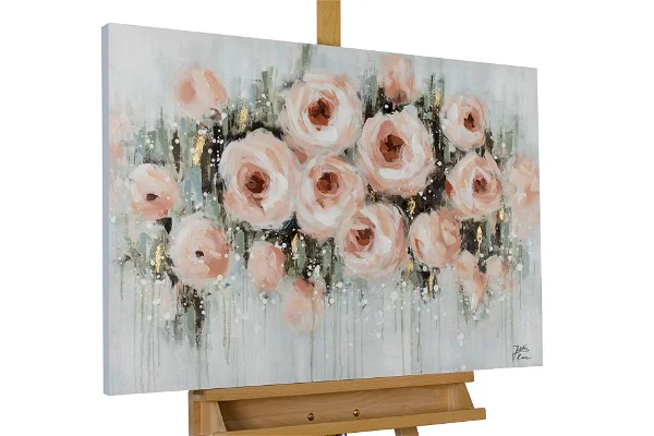 Tableau peint à la main 'Splash of Roses'