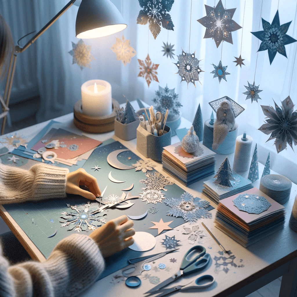 winter-solstice-inspired-paper-wall-hangings