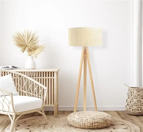 Floor lamp 'Rattan Lacey Ambiental 1'