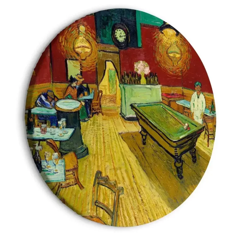 Tableau rond 'Gogh's Night Café'
