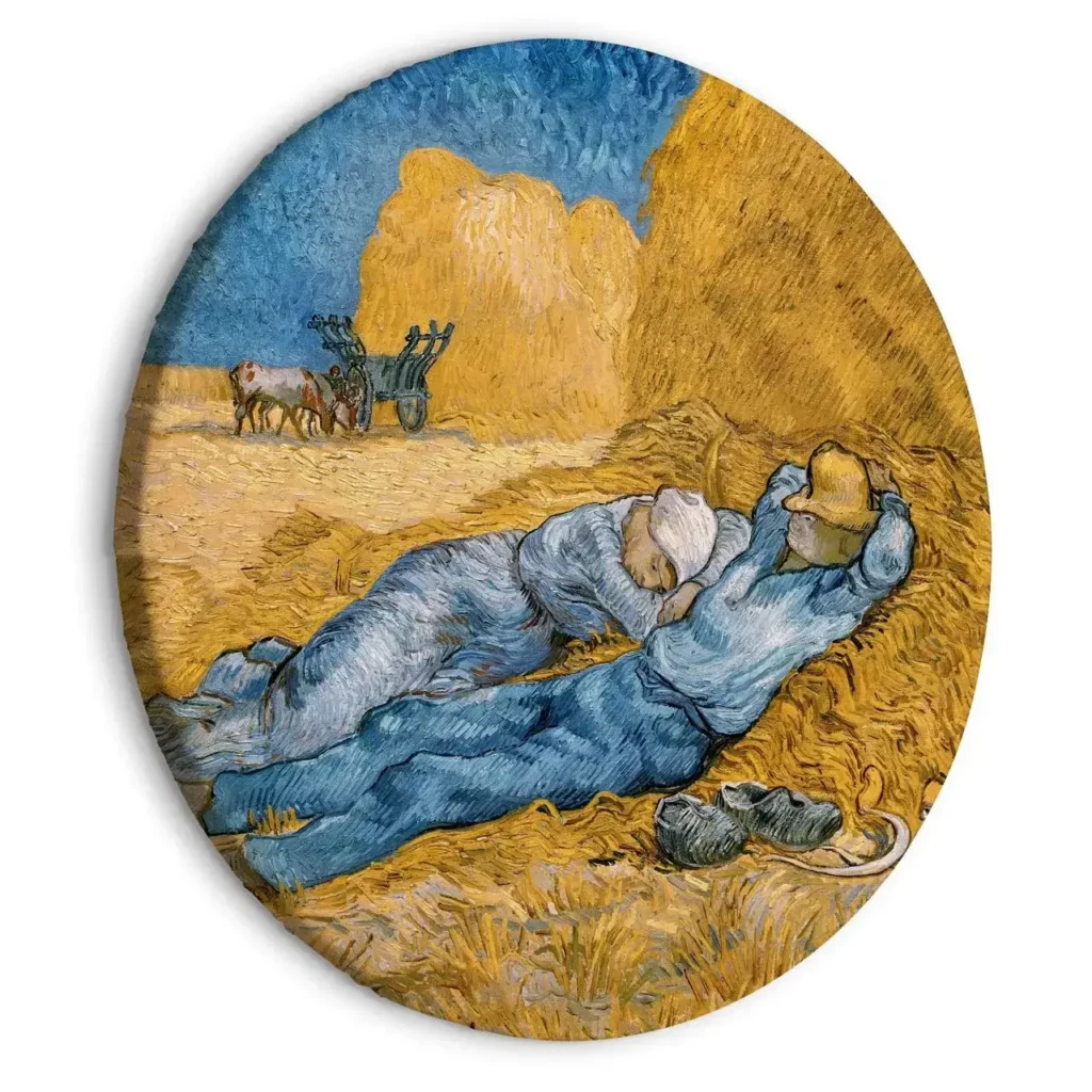 Tableau rond 'Noon Rest - Van Gogh'