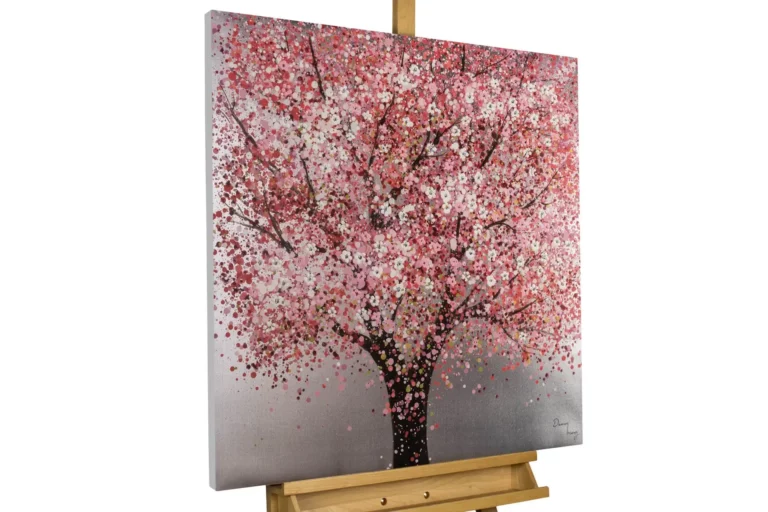 Tableau peint à la main 'Cherry Blossom Charm'