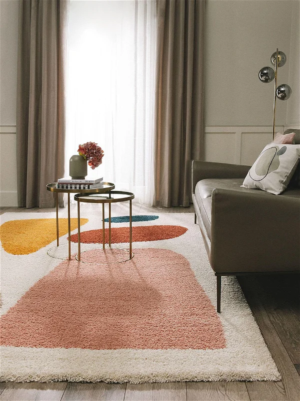 Tapis 'Louise Cream/Rose'