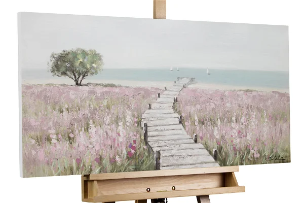 Tableau peint à la main 'Sea of Flowers'