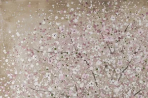 tableau acrylique rêve de printemps pink
