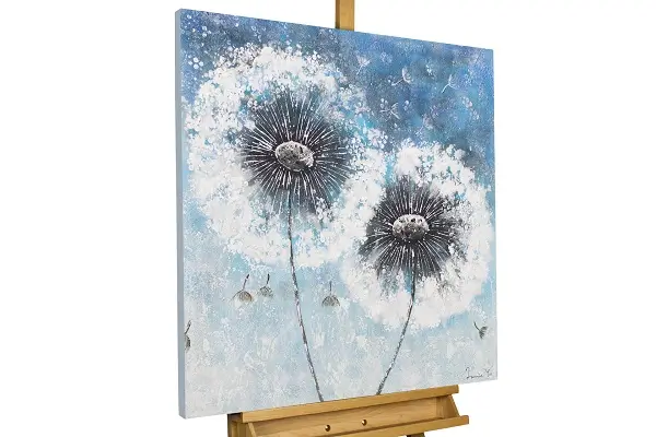 Tableau peint à la main 'Pompon Flowers'