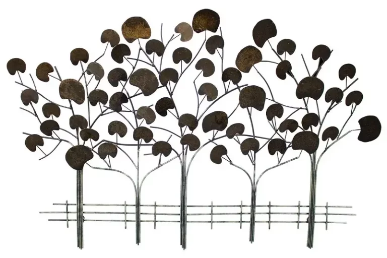 Sculpture murale en métal 'Sérénade des arbres'