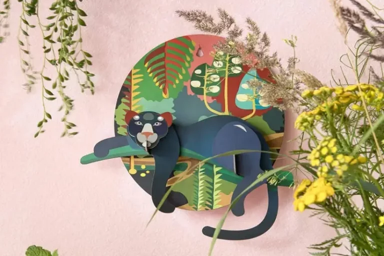 Objet mural en carton 'Jungle Puma'