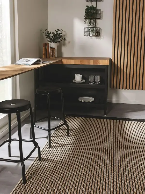 Tapis en polypropylène naoto beige/noir | Style moderne et contemporain | 120x170 cm