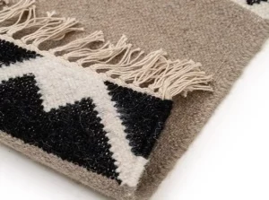 Tapis en laine design Billie Grey | Modèles modernes et contemporains | 80x150cm