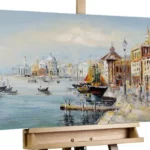 kl00224-venedig-gondel-blau-acryl-gemaelde-acryl-bilder-leinwandbilder-moderne-kunst-01