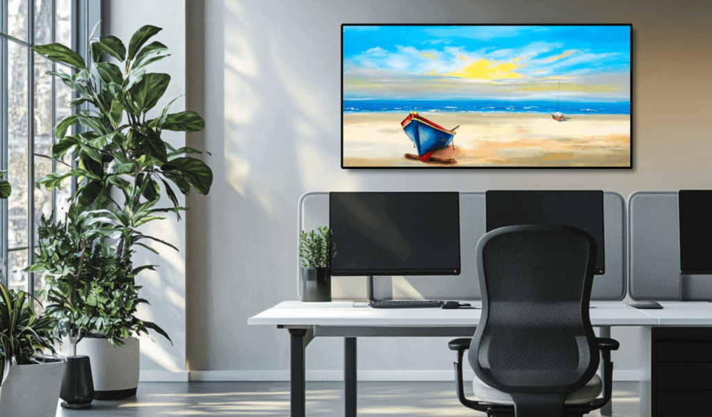 Art print on canvas 'Abandoned Harbour'