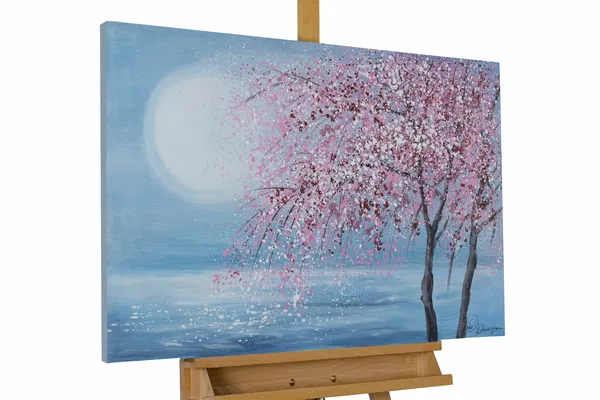 Handpainted Painting 'Cherry Blossom Night'
