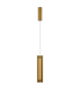 Gold cylindrical pendant lamp – minimalist modern design