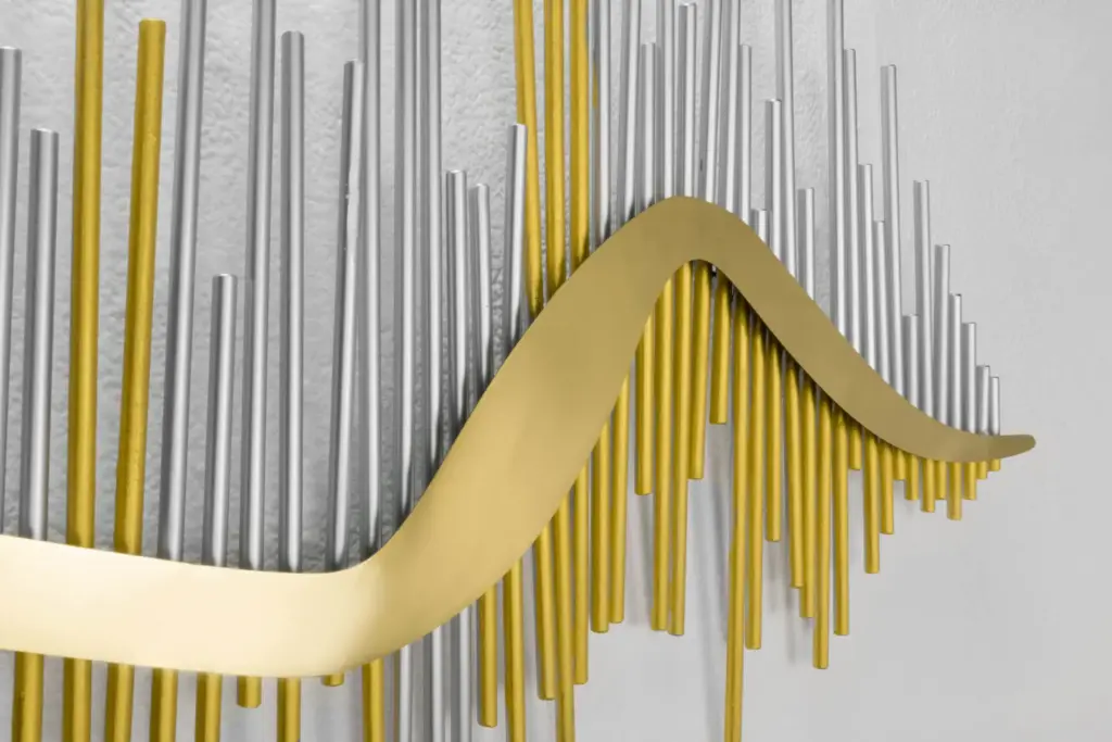 Close up image of wall sculpture