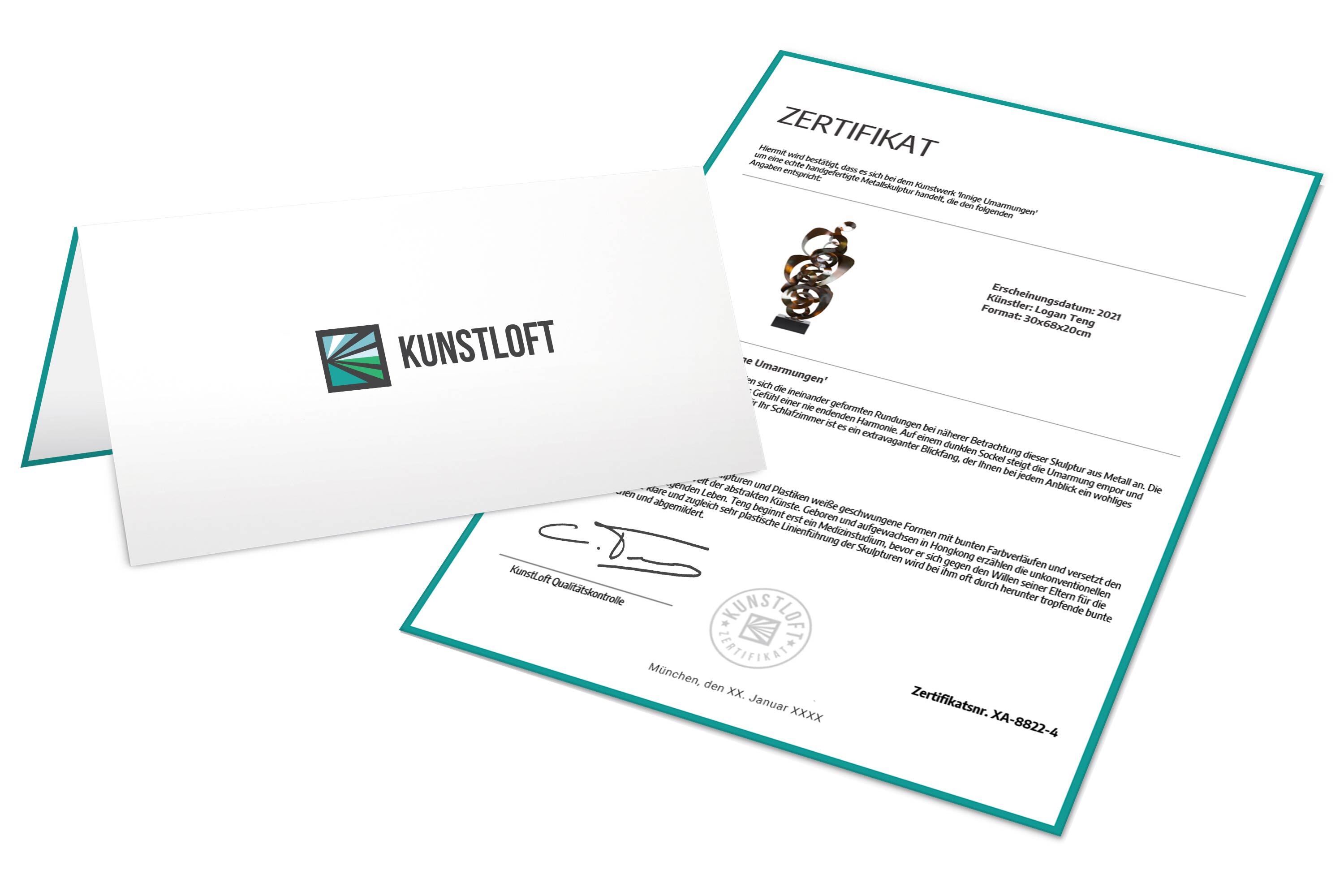 Inklusive hochwertigem XXL Gemälde Zertifikat