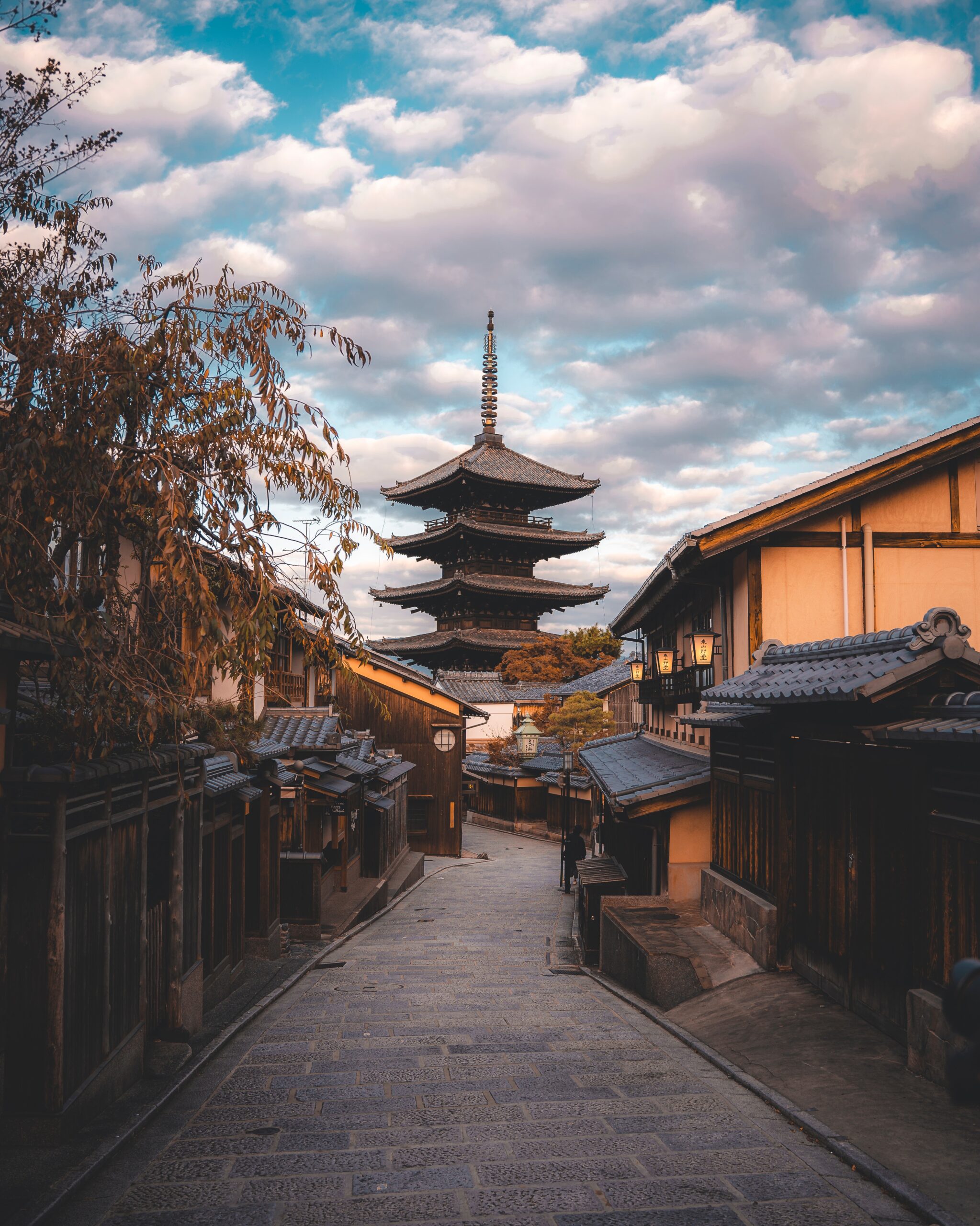 Temple et maison japonaise avec structures en bois