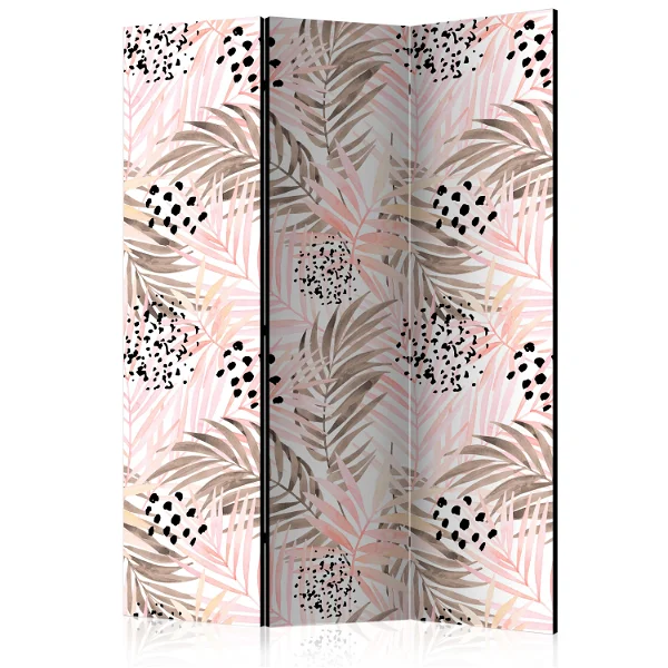 Paravent 'Pink Palm Leaves'